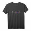 Mongolei mit Herzschlag EKG Vintage Flagge T-Shirt - Kulturelles Retro Design für Mongolei Fans & Reisende
