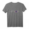 Mongolei mit Herzschlag EKG Vintage Flagge T-Shirt - Kulturelles Retro Design für Mongolei Fans & Reisende