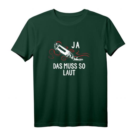 Ja Das Muss So Laut Sportauspuff Motorrad Tuning T-Shirt – Lustiges Biker Geschenk für Motorradfahrer & Motocross Fahrer zum Treffen, Geburtstag & Weihnachten