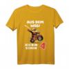 Kinder T-Shirt zum 4. Geburtstag - Aus dem Weg! Ich bin schon 4 Jahre Motorrad Motiv für Jungen und Mädchen