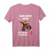 Kinder T-Shirt zum 4. Geburtstag - Aus dem Weg! Ich bin schon 4 Jahre Motorrad Motiv für Jungen und Mädchen