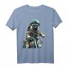 HapKoala T-Shirt mit furchtlosem Mops auf Motorrad-Design – Perfekt für Mops- und Motorradfans
