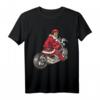 Lustiges Weihnachtsmann Biker T-Shirt mit Motorrad - Perfekt für Weihnachten, Festlichkeiten & als Geschenk für Biker und Motorradliebhaber