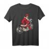 Lustiges Weihnachtsmann Biker T-Shirt mit Motorrad - Perfekt für Weihnachten, Festlichkeiten & als Geschenk für Biker und Motorradliebhaber
