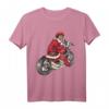 Lustiges Weihnachtsmann Biker T-Shirt mit Motorrad - Perfekt für Weihnachten, Festlichkeiten & als Geschenk für Biker und Motorradliebhaber