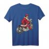 Lustiges Weihnachtsmann Biker T-Shirt mit Motorrad - Perfekt für Weihnachten, Festlichkeiten & als Geschenk für Biker und Motorradliebhaber