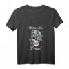 Damen Nette Alte Frau Biker Motorrad T-Shirt mit V-Ausschnitt – Lustiges Geschenk für Oma, Tante & Ehefrau zum Geburtstag & Feier