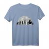 Motorradfahrer Evolution Mond Motorrad Biker T-Shirt - Witziges Motiv für Touren, Ausflüge & Motorradliebhaber