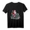 Weihnachtsmann auf klassischem Motorrad Vintage Racer Weihnachten T-Shirt – Festliche Kleidung für Motorradfans & Abenteurer