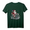 Weihnachtsmann auf klassischem Motorrad Vintage Racer Weihnachten T-Shirt – Festliche Kleidung für Motorradfans & Abenteurer