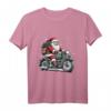 Weihnachtsmann auf klassischem Motorrad Vintage Racer Weihnachten T-Shirt – Festliche Kleidung für Motorradfans & Abenteurer