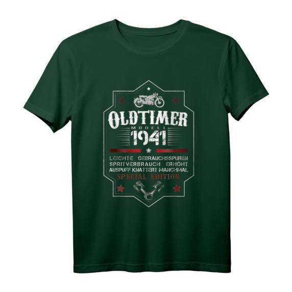 Herren 80. Geburtstag Oldtimer Motorrad Baujahr 1941 Vintage Spruch T-Shirt - Lustiges Geschenk für Motorrad- und Oldtimerfans