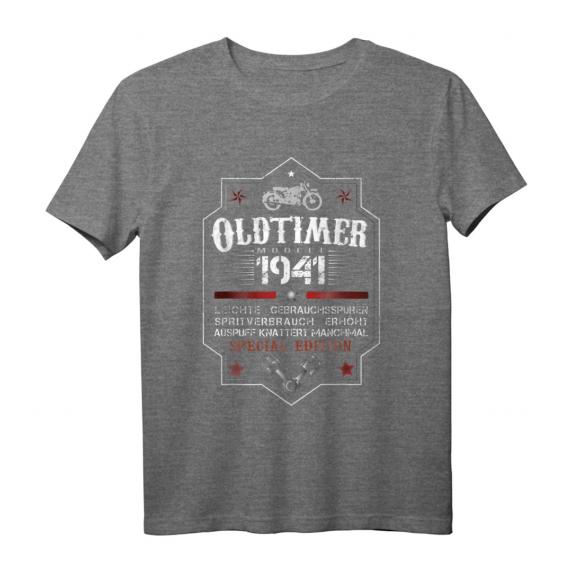 Herren 80. Geburtstag Oldtimer Motorrad Baujahr 1941 Vintage Spruch T-Shirt - Lustiges Geschenk für Motorrad- und Oldtimerfans