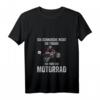 Damen Ich schnarche nicht ich träume ich wäre ein Motorrad T-Shirt mit V-Ausschnitt – Lustiges Geschenk für Bikerinnen und Motorradliebhaberinnen