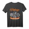 Vintage seit 1958 60. Geburtstag Motorrad Biker T-Shirt – Perfektes Geschenk für Motorradliebhaber & Sammler