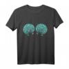 Grünes Türkis Meerjungfrau T-Shirt mit Muschelmuster – Perfekt für Strand, Halloween & Tropenpartys