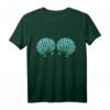 Grünes Türkis Meerjungfrau T-Shirt mit Muschelmuster – Perfekt für Strand, Halloween & Tropenpartys