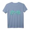 Grünes Türkis Meerjungfrau T-Shirt mit Muschelmuster – Perfekt für Strand, Halloween & Tropenpartys