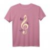 Notenschlüssel mit Schmetterlingen Musik T-Shirt für Frauen – Elegantes Kleidungsstück für Musik- und Naturliebhaberinnen