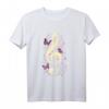 Notenschlüssel mit Schmetterlingen Musik T-Shirt für Frauen – Elegantes Kleidungsstück für Musik- und Naturliebhaberinnen