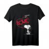 HapKoala Snoopy Comic Love T-Shirt – Lizenziertes Fan-Design für Geburtstage, Weihnachten & Freunde
