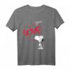 HapKoala Snoopy Comic Love T-Shirt – Lizenziertes Fan-Design für Geburtstage, Weihnachten & Freunde