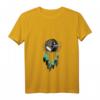 Damen Dreamcatcher Traumfänger T-Shirt mit V-Ausschnitt – Indianer Wolf Hippie Mode für Spirituelle, Mottopartys & Esoterik-Fans