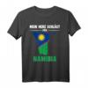 Namibia Flagge Mein Herz schlägt für Namibia T-Shirt – Perfektes Geschenk für Namibia-Liebhaber und Urlauber