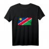 Vintage Pinselstil Namibia Flagge T-Shirt - Klassisch geschnitten, doppelt genähter Saum, perfekt für Namibia-Fans und Vintage-Designliebhaber