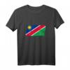 Vintage Pinselstil Namibia Flagge T-Shirt - Klassisch geschnitten, doppelt genähter Saum, perfekt für Namibia-Fans und Vintage-Designliebhaber
