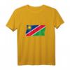 Vintage Pinselstil Namibia Flagge T-Shirt - Klassisch geschnitten, doppelt genähter Saum, perfekt für Namibia-Fans und Vintage-Designliebhaber