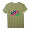 Vintage Pinselstil Namibia Flagge T-Shirt - Klassisch geschnitten, doppelt genähter Saum, perfekt für Namibia-Fans und Vintage-Designliebhaber