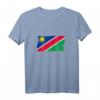 Vintage Pinselstil Namibia Flagge T-Shirt - Klassisch geschnitten, doppelt genähter Saum, perfekt für Namibia-Fans und Vintage-Designliebhaber