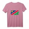 Vintage Pinselstil Namibia Flagge T-Shirt - Klassisch geschnitten, doppelt genähter Saum, perfekt für Namibia-Fans und Vintage-Designliebhaber