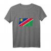 Vintage Pinselstil Namibia Flagge T-Shirt - Klassisch geschnitten, doppelt genähter Saum, perfekt für Namibia-Fans und Vintage-Designliebhaber