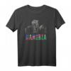 Big 5 Wildlife Design für Namibia Safari - T-Shirt mit Afrika's Big Five und Namibia Flaggenfarben
