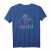 Big 5 Wildlife Design für Namibia Safari - T-Shirt mit Afrika's Big Five und Namibia Flaggenfarben