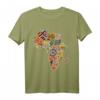 Africa Map with Traditional African Patterns T-Shirt – Stolz auf afrikanisches Erbe, Black History Month & kulturelle Feier