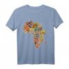 Africa Map with Traditional African Patterns T-Shirt – Stolz auf afrikanisches Erbe, Black History Month & kulturelle Feier