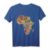 Africa Map with Traditional African Patterns T-Shirt – Stolz auf afrikanisches Erbe, Black History Month & kulturelle Feier