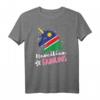 Namibisches Einhorn Namibia Flagge T-Shirt - Klassisch geschnitten, doppelt genähter Saum für Namibia-Fans und Reiseliebhaber