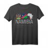 Namibia T-Shirt mit Flagge, Emblem und Afrika-Karte – Perfektes Souvenir und Geschenk für Namibia-Reisende und Afrika-Fans