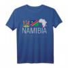 Namibia T-Shirt mit Flagge, Emblem und Afrika-Karte – Perfektes Souvenir und Geschenk für Namibia-Reisende und Afrika-Fans