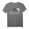 Namibia T-Shirt mit Flagge, Emblem und Afrika-Karte – Perfektes Souvenir und Geschenk für Namibia-Reisende und Afrika-Fans