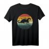 Sea Otter Animal Sunset Retro Vintage T-Shirt - Cute, Trendy & Funny Wildlife Apparel for Nature & Animal Lovers