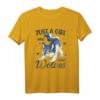 Just A Girl Who Loves Wolves - Mädchen & Kinder T-Shirt mit Wolf-Motiv für Wolf-Liebhaber