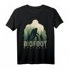 Sasquatch Yeti Figur Natur Doppelbelichtung Bigfoot T-Shirt – Perfekt für Natur- und Mythologie-Fans