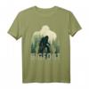 Sasquatch Yeti Figur Natur Doppelbelichtung Bigfoot T-Shirt – Perfekt für Natur- und Mythologie-Fans