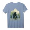 Sasquatch Yeti Figur Natur Doppelbelichtung Bigfoot T-Shirt – Perfekt für Natur- und Mythologie-Fans