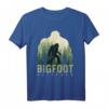 Sasquatch Yeti Figur Natur Doppelbelichtung Bigfoot T-Shirt – Perfekt für Natur- und Mythologie-Fans